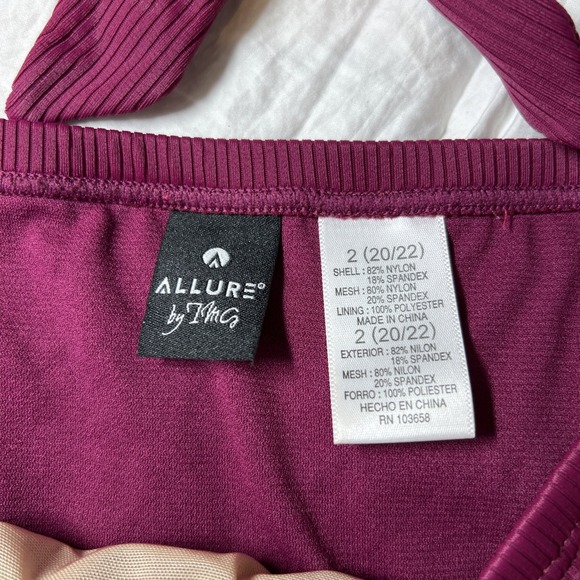 Allure By IMG Plus Size Two Piece Swimsuit Bikini 2XL 20/22 Beach Swim Summer - Picture 8 of 15